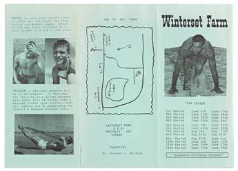 WINTERSET FARM Registration packet for a mens summer camp in rural Canada.